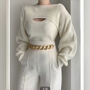 Commense Utility Two Piece Bolero Sweater